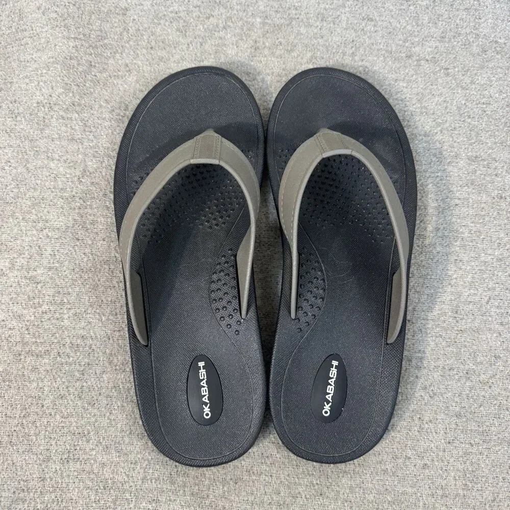 Okabashi Mariner Flip Flop Sandals Eco Friendly Made in USA Comfort Men L 9-10